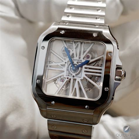 cartier santos skeleton replica|cartier santos watch lookup.